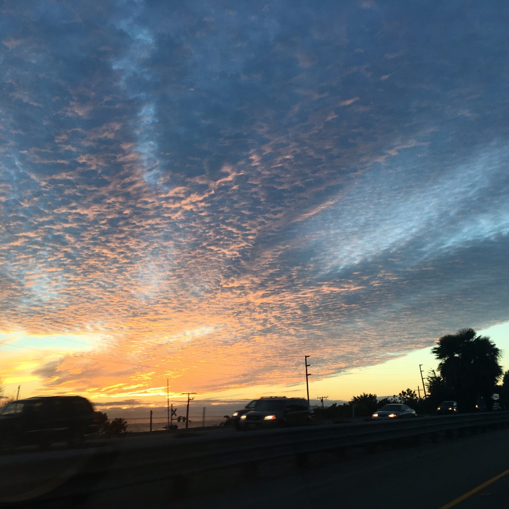 sunset on the freeway